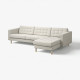 Sofa 4-osobowa z szezlongiem, Gunnared beżowy/drewno LANDSKRONA 494.353.36