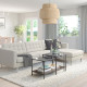 Sofa 4-osobowa z szezlongiem, Gunnared beżowy/metal LANDSKRONA 494.353.41