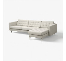 Sofa 4-osobowa z szezlongiem, Gunnared beżowy/metal LANDSKRONA 494.353.41