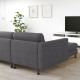 Sofa 3-osobowa z szezlongiem, Gunnared ciemnoszary/drewno/czarny LANDSKRONA 494.442.27