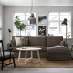 Sofa 3o z szezlongiem, prawy, Gransel szarobrązowy HYLTARP 494.958.20