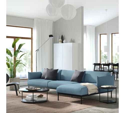 Sofa 4-osobowa z szezlongiem, Gunnared jasnoniebieski ÄPPLARYD 495.281.80