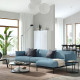 Sofa 4-osobowa z szezlongiem, Gunnared jasnoniebieski ÄPPLARYD 495.281.80