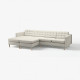 Sofa 4 osobowa z szezlongiem, Gunnared beżowy/drewno LANDSKRONA 495.542.92