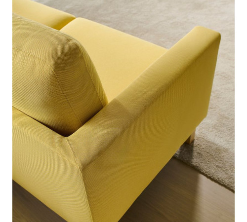 Sofa 3-osobowa z szezlongiem, Fridtuna żółty SALTSJÖBADEN 496.021.46