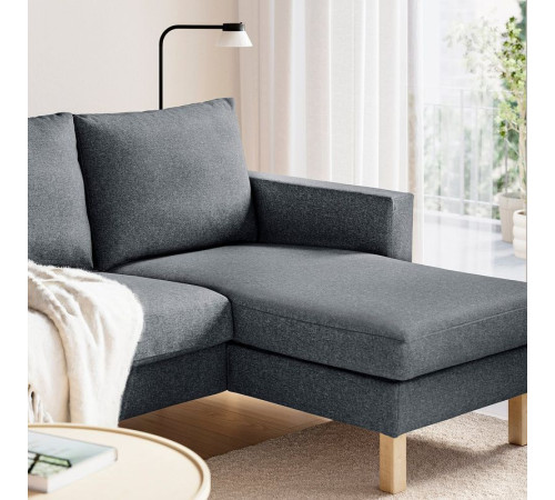 Sofa 3-osobowa z szezlongiem, Gunnared średnioszary SALTSJÖBADEN 496.021.65