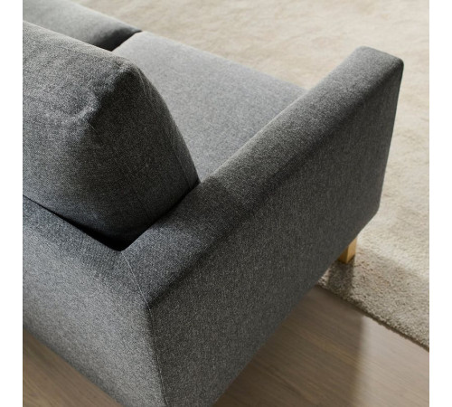 Sofa 3-osobowa z szezlongiem, Gunnared średnioszary SALTSJÖBADEN 496.021.65