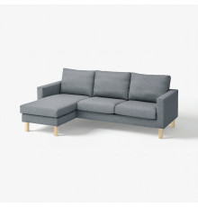 Sofa 3-osobowa z szezlongiem, Gunnared średnioszary SALTSJÖBADEN 496.021.65
