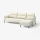Sofa 4-osobowa z szezlongiem, Gunnared beżowy MANNARP 496.040.70