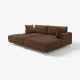 Sofa modułowa, 3-osobowa, z szezlongiem, prawy z podnóżkiem/Samsala ciemnobrązowy UPPÅKRA 496.130.84