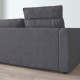 Sofa 3-osobowa z szezlongiem, z zagłówkiem/Gunnared średnioszary VIMLE 593.991.06