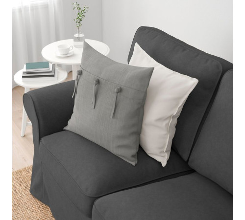 Sofa 3-osobowa, z szezlongiem/Tallmyra średnioszary EKTORP 594.305.50