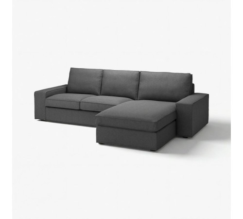 Sofa 3-osobowa z szezlongiem, Tallmyra średnioszary KIVIK 594.847.79