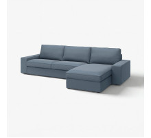 Sofa 4-osobowa z szezlongiem, Gunnared niebieski KIVIK 594.848.21