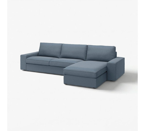 Sofa 4-osobowa z szezlongiem, Gunnared niebieski KIVIK 594.848.21