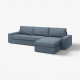 Sofa 4-osobowa z szezlongiem, Gunnared niebieski KIVIK 594.848.21