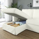 Sofa 3o z szezlongiem, lewy, Hallarp biały HYLTARP 594.896.92