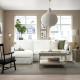 Sofa 3o z szezlongiem, lewy, Hallarp biały HYLTARP 594.896.92