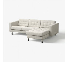 Sofa 3-osobowa z szezlongiem, Gunnared beżowy/czarny/drewno LANDSKRONA 594.911.38