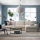 Sofa 4-osobowa z szezlongiem, Tresund jasnobeżowy KIVIK 594.943.87