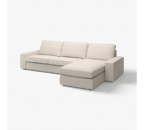 Sofa 4-osobowa z szezlongiem, Tresund jasnobeżowy KIVIK 594.943.87