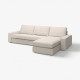 Sofa 4-osobowa z szezlongiem, Tresund jasnobeżowy KIVIK 594.943.87