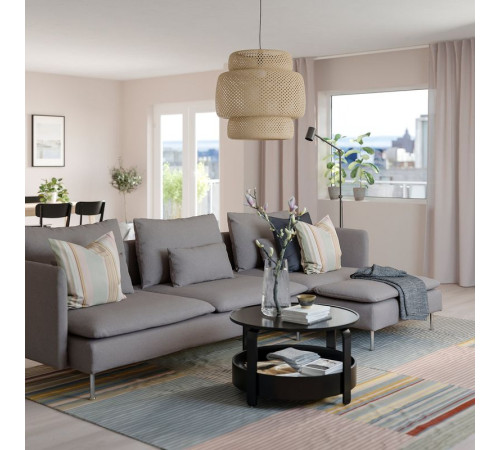 Sofa 4-osobowa z szezlongiem, Tonerud szary SÖDERHAMN 595.022.93