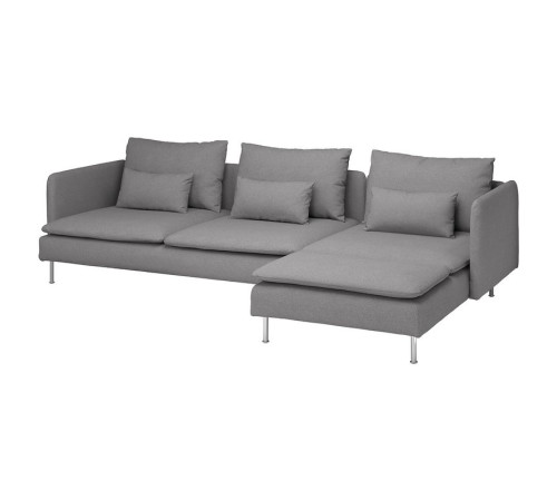 Sofa 4-osobowa z szezlongiem, Tonerud szary SÖDERHAMN 595.022.93