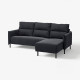 Sofa 3-osobowa z szezlongiem, Saxemara czarnoniebieski MANNARP 595.986.72