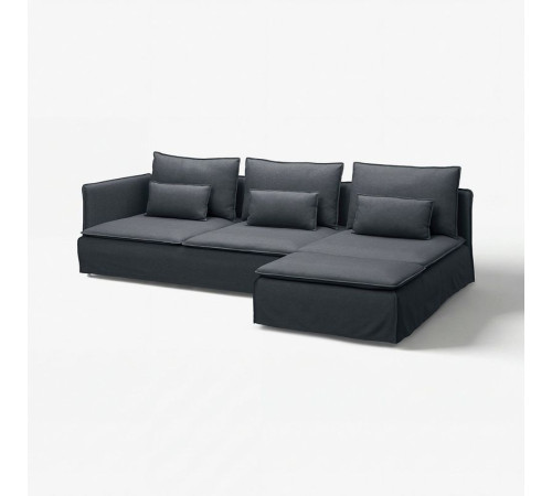 Sofa 4-osobowa z szezlongiem, i otwarty koniec Knäbäck/antracyt SÖDERHAMN 596.071.72