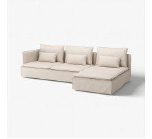 Sofa 4-osobowa z szezlongiem, i otwarty koniec/Gransel naturalny SÖDERHAMN 596.216.63