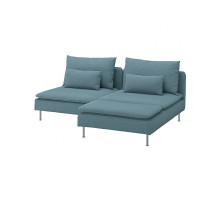 Sofa 2-osobowa z szezlongiem, Fridtuna ciemny szaroniebieski SÖDERHAMN 596.217.62