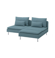 Sofa 2-osobowa z szezlongiem, Fridtuna ciemny szaroniebieski SÖDERHAMN 596.217.62