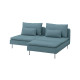 Sofa 2-osobowa z szezlongiem, Fridtuna ciemny szaroniebieski SÖDERHAMN 596.217.62