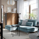 Sofa 2-osobowa z szezlongiem, Fridtuna ciemny szaroniebieski SÖDERHAMN 596.217.62