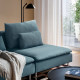 Sofa 2-osobowa z szezlongiem, Fridtuna ciemny szaroniebieski SÖDERHAMN 596.217.62