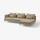 Sofa 4-osobowa z szezlongiem, i otwarty koniec/Johanneshov brązowobeżowy SÖDERHAMN 596.217.81