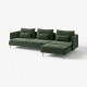 Sofa 4-osobowa, z szezlongiem/Johanneshov ciemnozielony SÖDERHAMN 596.220.78