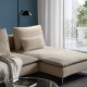 Sofa 2-osobowa, z szezlongiem z podłokietnikiem/Kelinge beżowy SÖDERHAMN 596.222.38