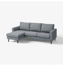 Sofa 3-osobowa z szezlongiem, Gunnared średnioszary SALTSJÖBADEN 596.225.92