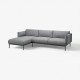 Sofa 3-osobowa z szezlongiem, Lejde szary-czarny ÄPPLARYD 694.180.67