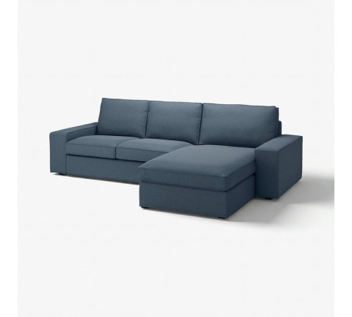 Sofa 3-osobowa z szezlongiem, Gunnared niebieski KIVIK 694.847.74
