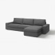 Sofa 4-osobowa z szezlongiem, Tallmyra średnioszary KIVIK 694.847.88