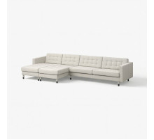 Sofa 5-osobowa z szezlongami, Gunnared beżowy/czarny/drewno LANDSKRONA 694.911.52