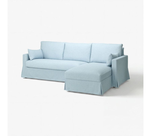 Sofa 3o z szezlongiem, prawy, Kilanda bladoniebieski HYLTARP 694.958.38