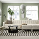 Sofa 4 osobowa z szezlongiem, Gunnared beżowy/metal LANDSKRONA 695.542.91