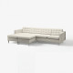 Sofa 4 osobowa z szezlongiem, Gunnared beżowy/metal LANDSKRONA 695.542.91