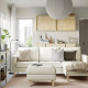 Sofa 3-osobowa z szezlongiem, Blekinge biały SALTSJÖBADEN 695.792.01
