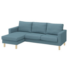 Sofa 3-osobowa z szezlongiem, Fridtuna ciemny szaroniebieski SALTSJÖBADEN 696.021.50