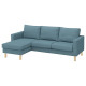 Sofa 3-osobowa z szezlongiem, Fridtuna ciemny szaroniebieski SALTSJÖBADEN 696.021.50